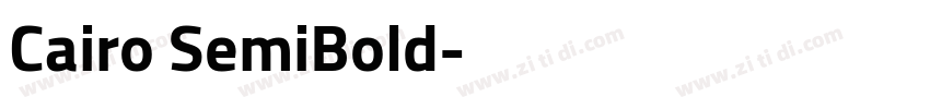 Cairo SemiBold字体转换